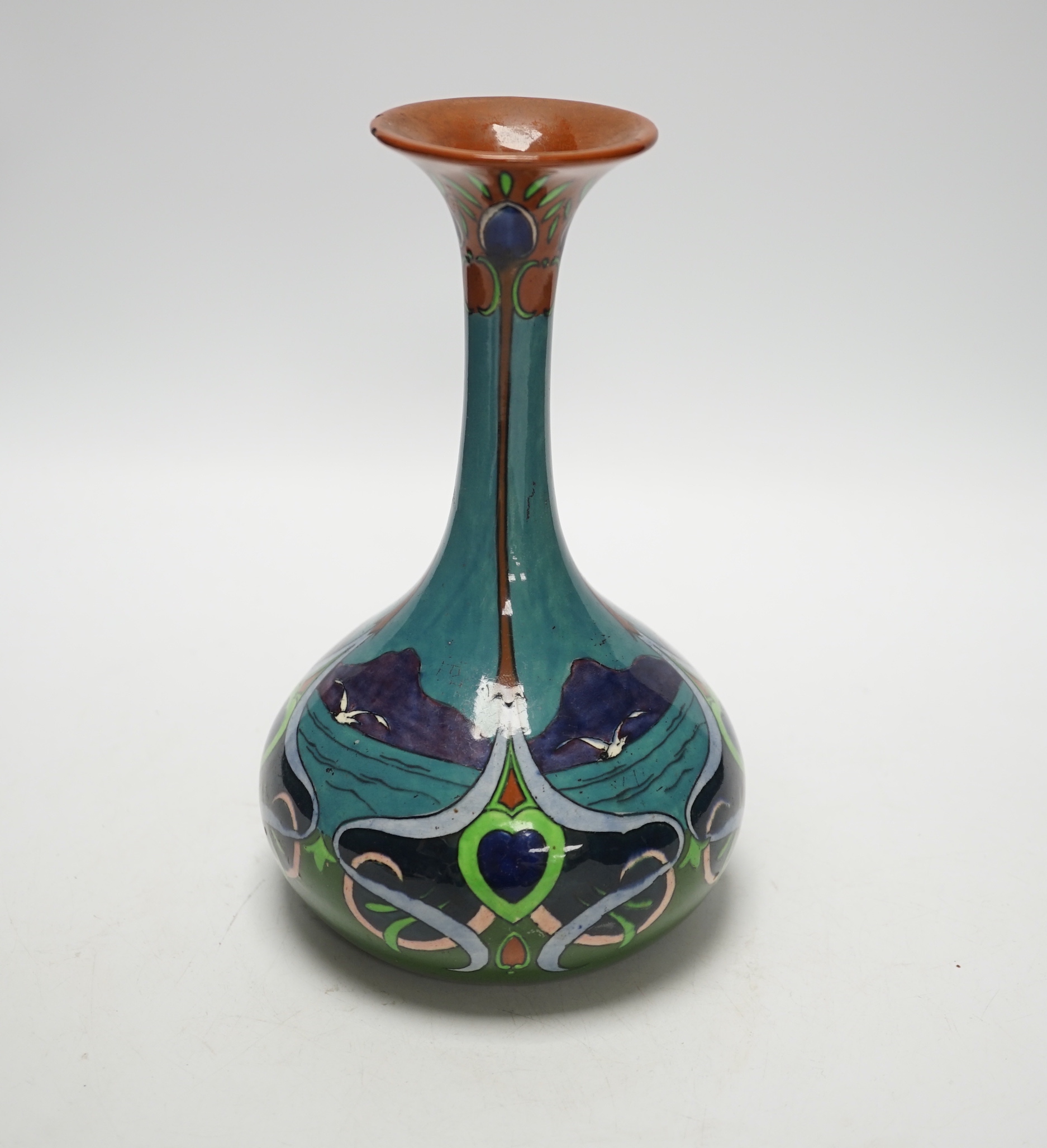 A Foley Intarsio vase, numbered 3543, 22cm